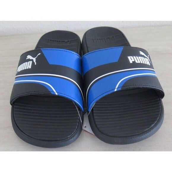Puma 383437 03 Men's Sz 9 Puma Black/Royal Blue Cool Cat Tech Slides - Picture 9 of 11